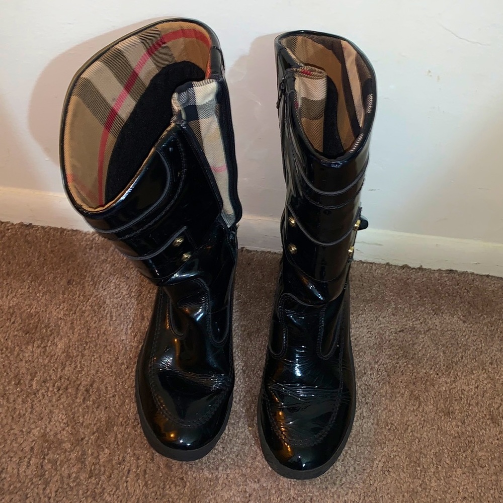 Burberry Patent Boots